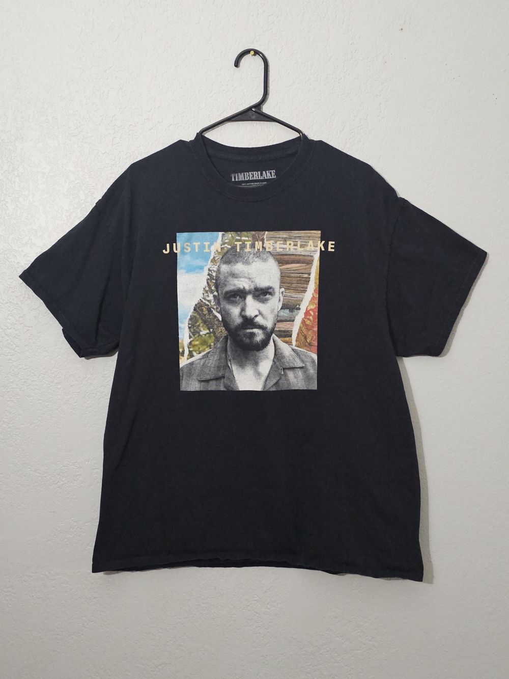 Justin Timberlake Man Of The Woods Black Graphic Concert/Tour Tee Mens XL Cotton